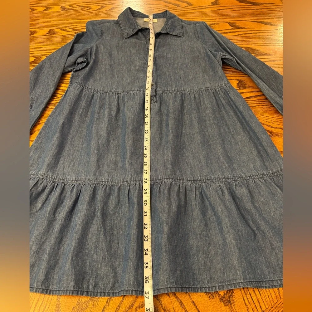 Linda Anderson Denim Blue Long Sleeve Dress - Picture 4 of 8